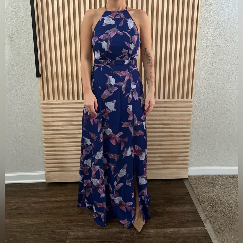Fame and Partners | Blue and Purple Floral Dress
